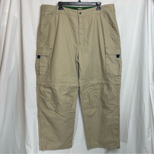 Gander Mountain Convertible‎ Cargo Pants Shorts, Khaki Cotton 42X30” Hiking Fish
